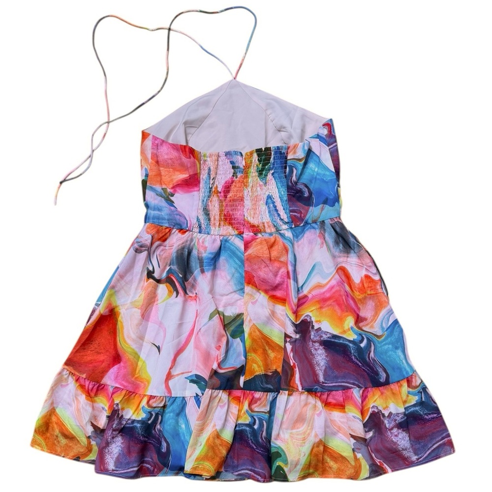 Hutch Sz M Dress Mansi Flounce Floral Halter Mini Anthropologie Boho Pockets - Picture 6 of 10